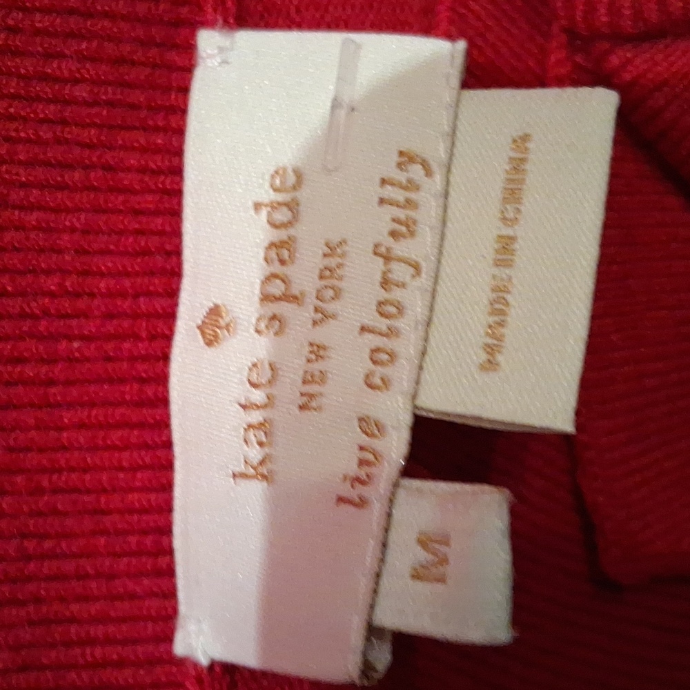 Kate Spade Red Pink Sweater With Bow. Size Medium - Picture 4 of 7